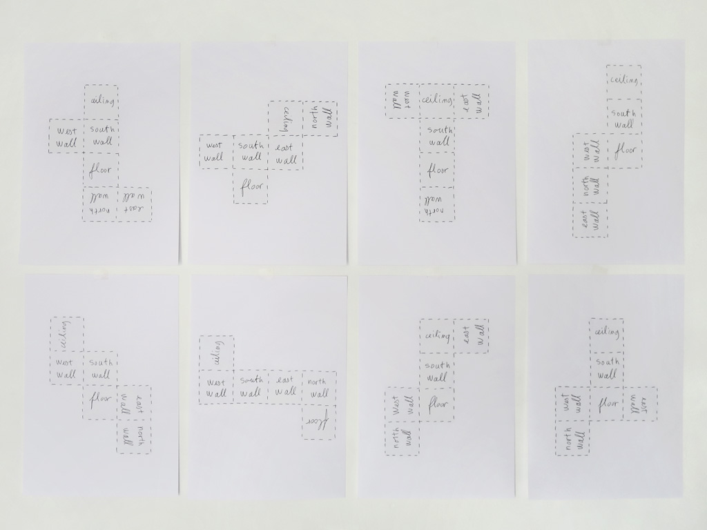 Claude Closky, ‘Inside the Studio’, 2013, Brussels: More Publishers. 8 double sided offset prints on multi-offset 120gr., printed in Ghent, (8x) 29,7 x 21 cm.